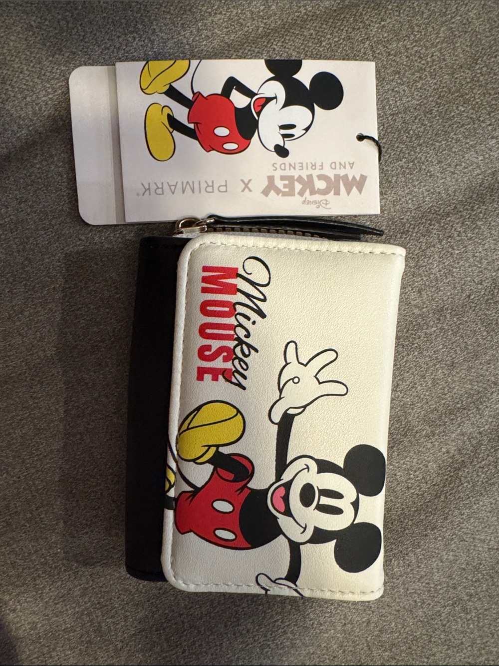 Primark-Disney Mickey Mouse Wallet in White, Black, Red & Yellow